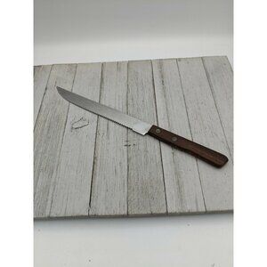 Stainless steel 8" Blade Carving Slicing Knife 13" Total Wood Handle